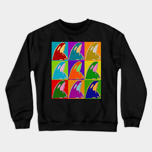 Killer Whale Pop Art Colorful Bright Best Selling Unique Gift Animal Orca Lovers Crewneck Sweatshirt by joannejgg